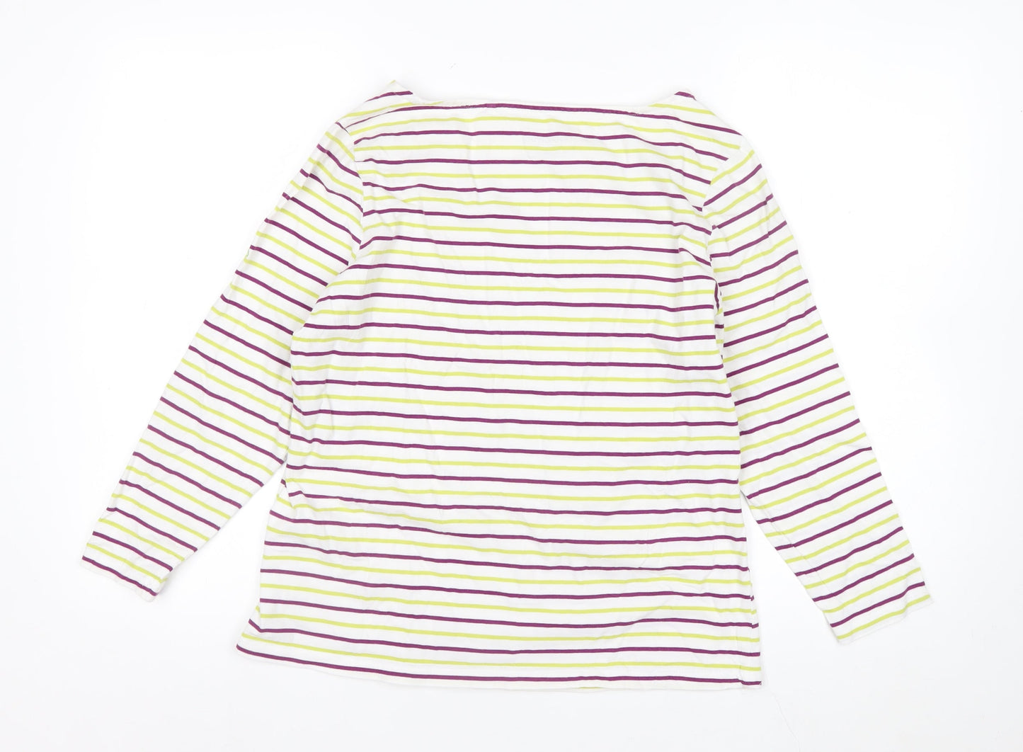Craghoppers Women’s Multicoloured Striped Cotton Long Sleeve T-Shirt UK 14