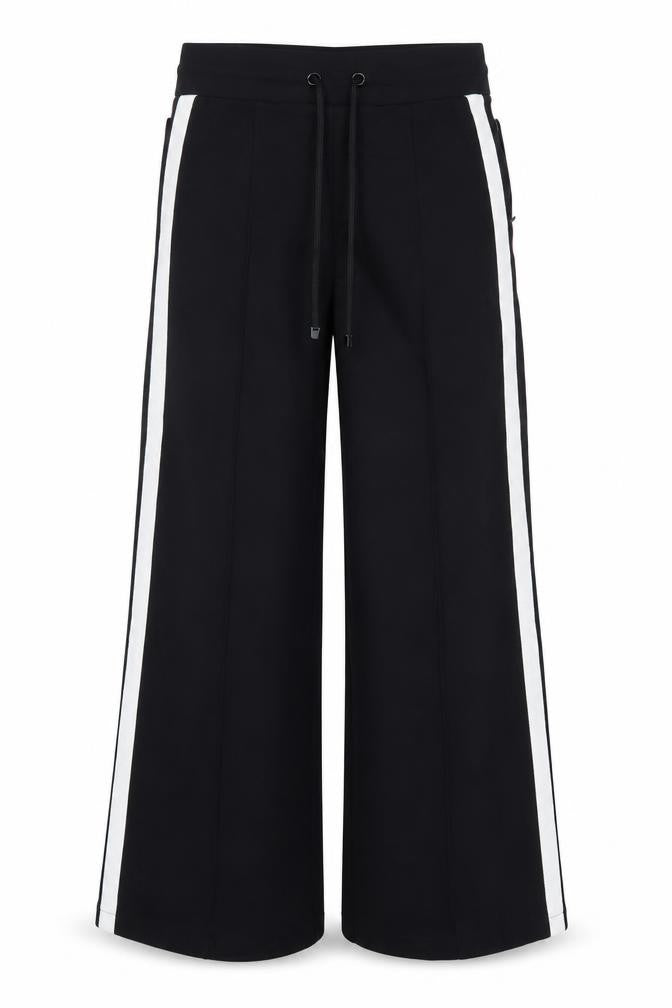 Marks & Spencer Women's Black Track Pants Size 6 Tall Wide-Leg Activewear Trousers