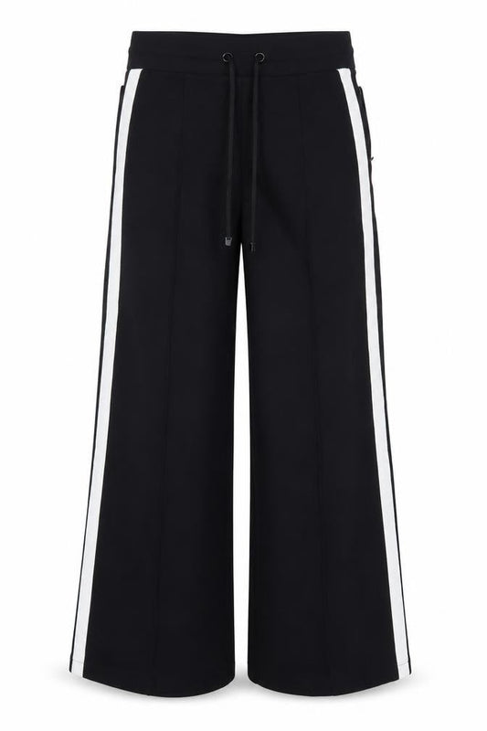 Marks & Spencer Women's Black Track Pants Size 6 Tall Wide-Leg Activewear Trousers