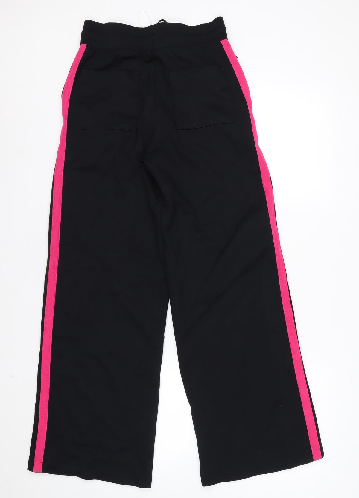 Marks & Spencer Women's Black Track Pants Size 6 Tall Wide-Leg Activewear Trousers