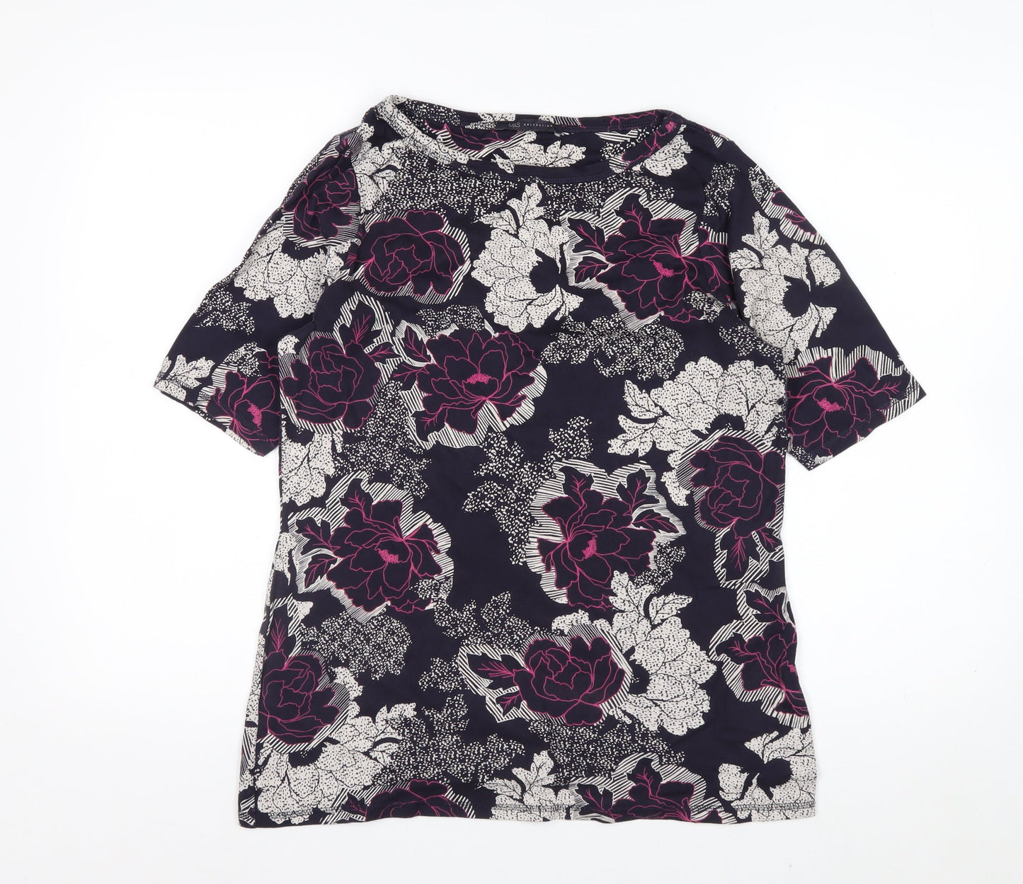 Marks and Spencer Women’s Multicoloured Floral Cotton Blouse Size 18