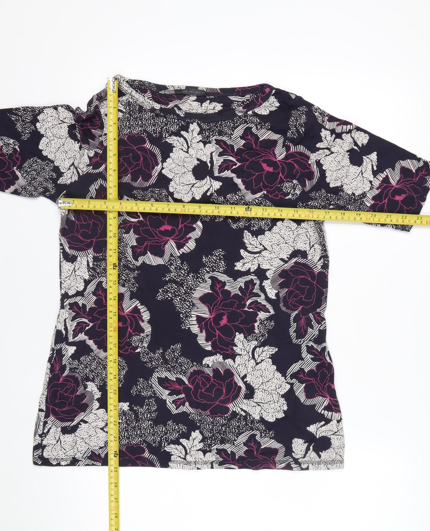 Marks and Spencer Women’s Multicoloured Floral Cotton Blouse Size 18