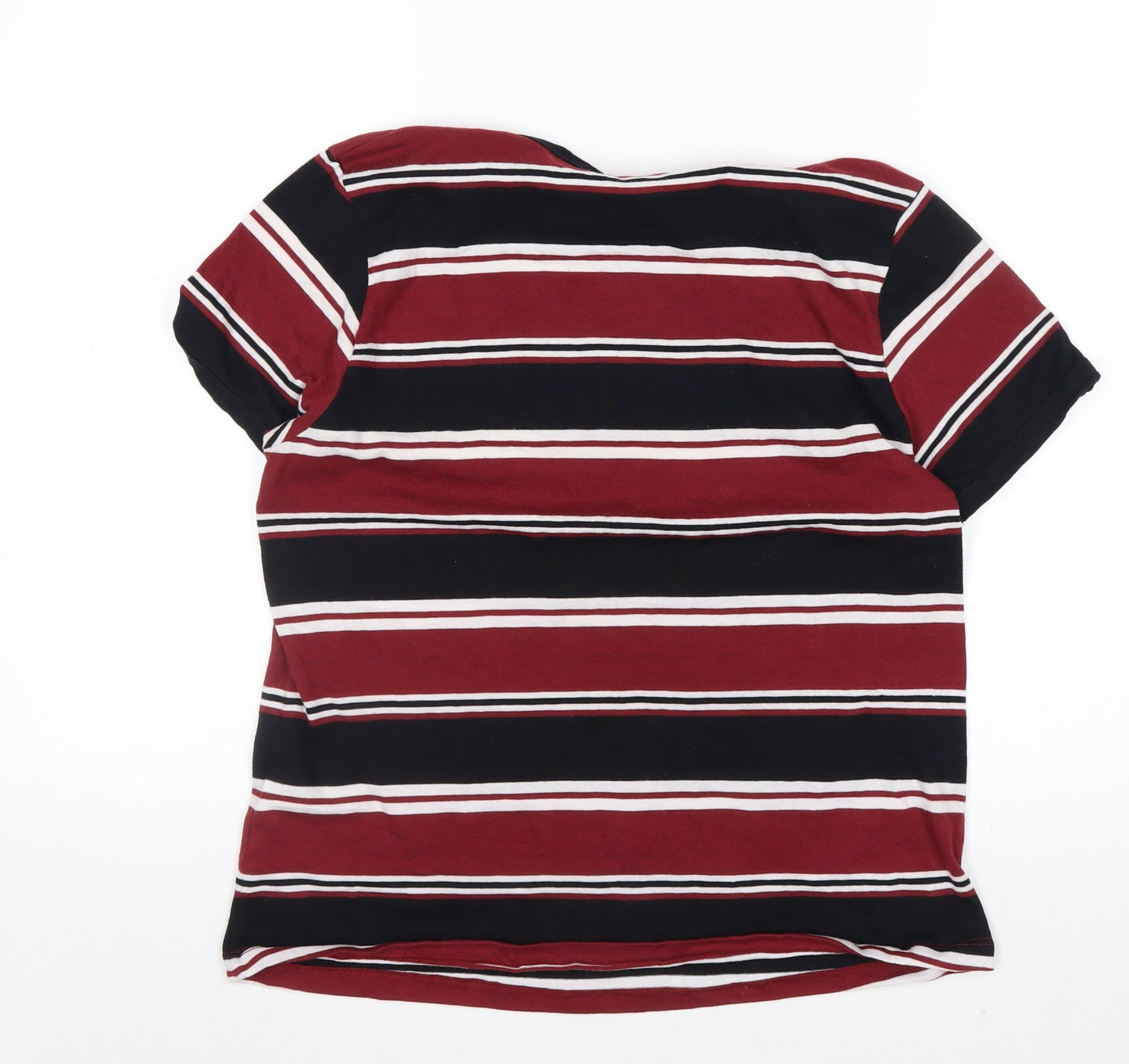 Brave Soul Men’s Multicoloured Striped Crew Neck T-Shirt M