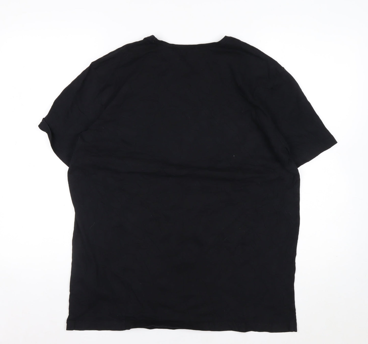 Hugo Boss Men's Black Cotton Crew Neck Short Sleeve T-Shirt M