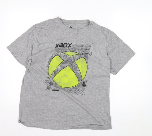 Difuzed Mens Grey Xbox Graphic T-Shirt XL Cotton Crew Neck Gamer Tee