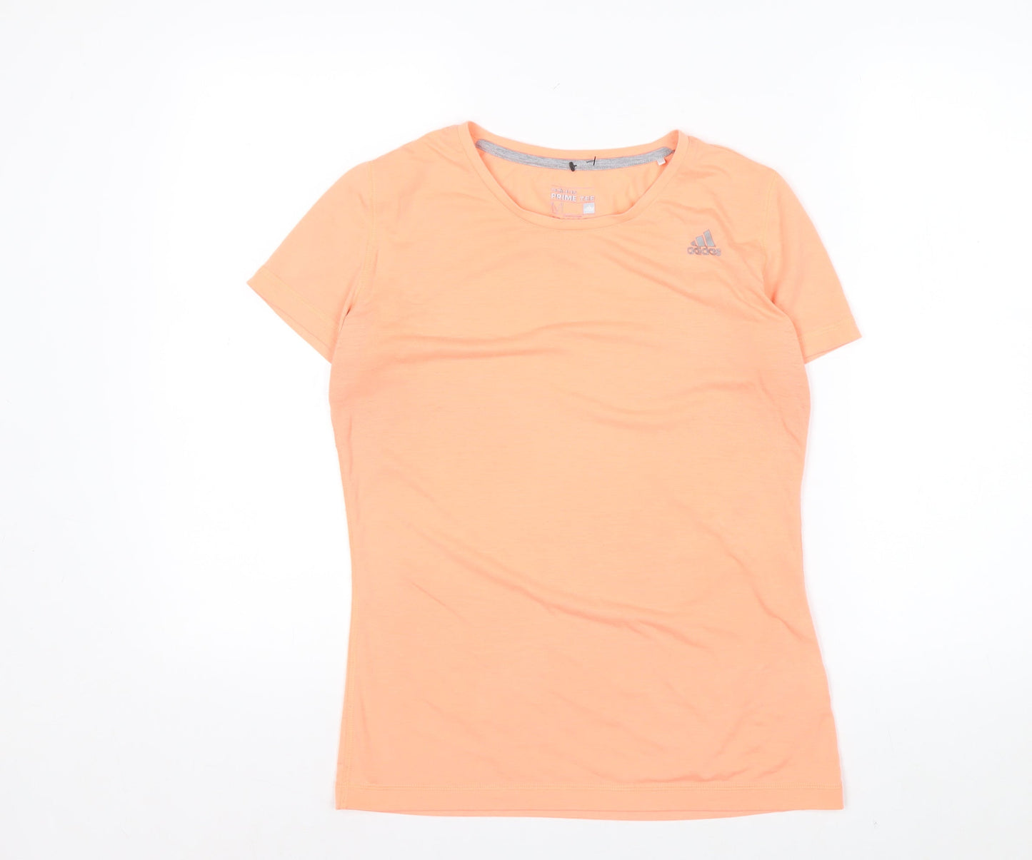 Adidas Womens Orange Climalite Prime Tee M Moisture Wicking T-Shirt