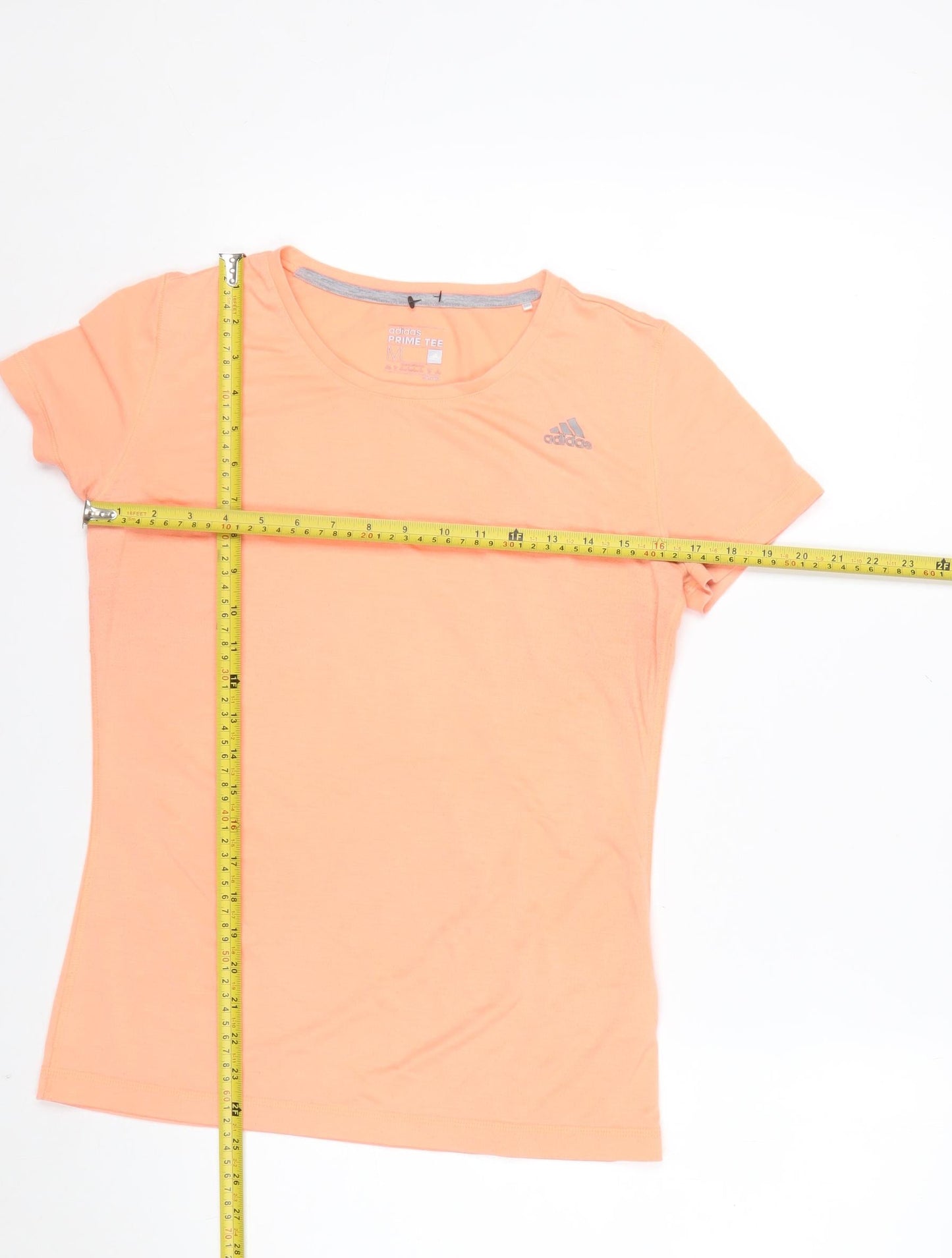 Adidas Womens Orange Climalite Prime Tee M Moisture Wicking T-Shirt