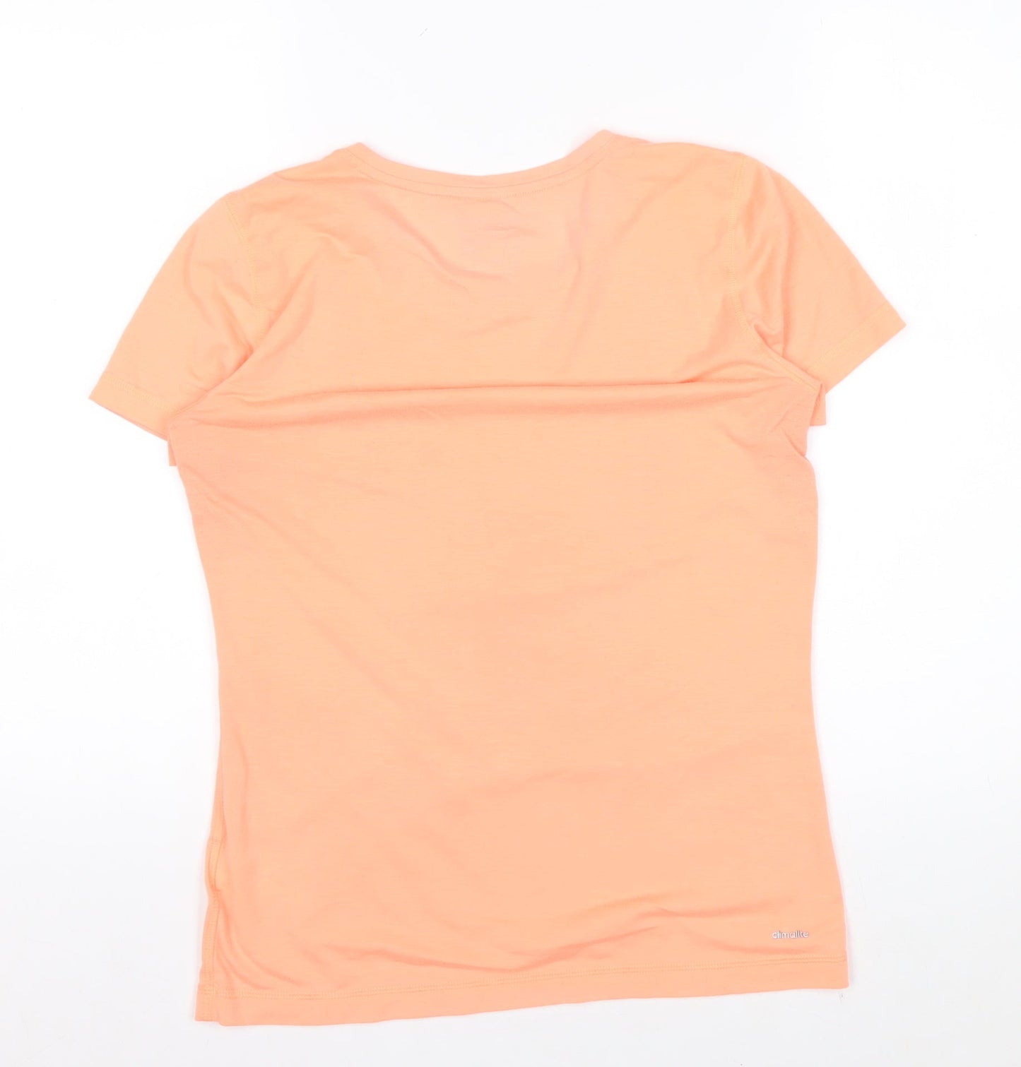 Adidas Womens Orange Climalite Prime Tee M Moisture Wicking T-Shirt