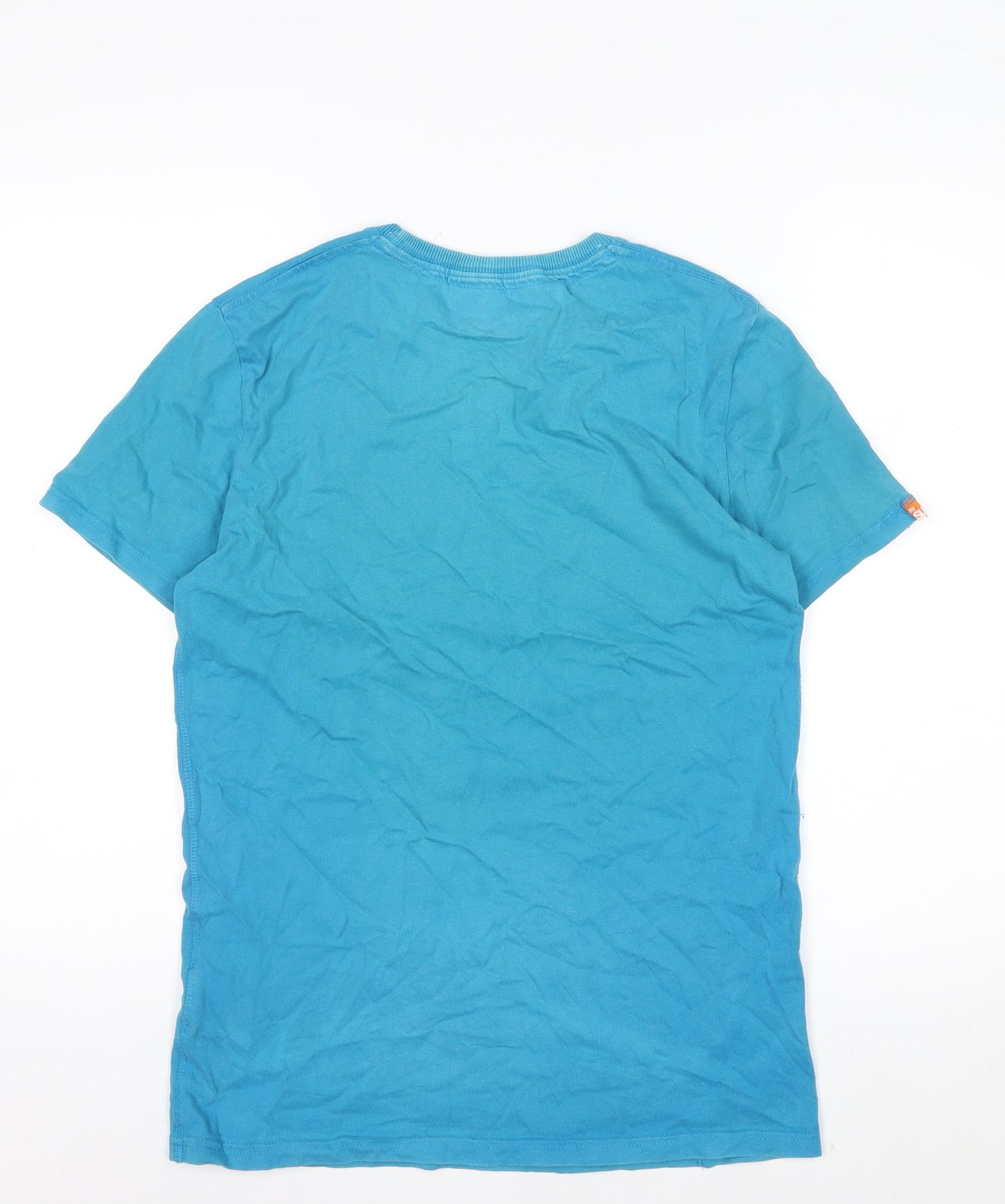 Superdry Men's Blue Crew Neck Graphic Print T-Shirt Size M