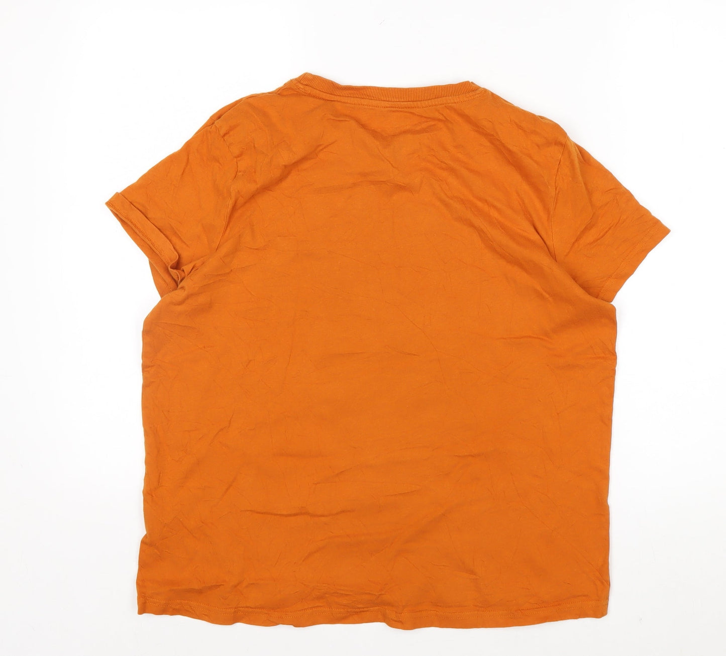 Disney Women’s Orange Winnie the Pooh T-Shirt M Casual Cotton Top