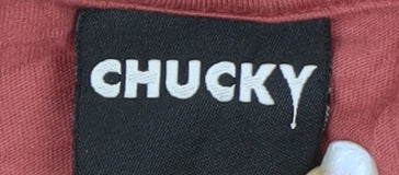 George Chucky Men’s Red XL Graphic T-Shirt – Horror Movie Design