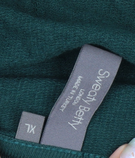 Sweaty Betty Women Green XL Pullover Sweatshirt Long Sleeve Relaxed Fit