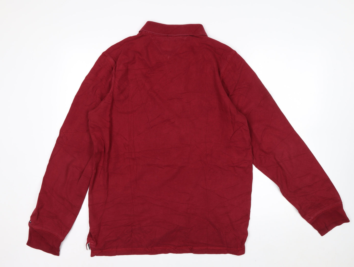 Tommy Hilfiger Denim Men’s Red Long Sleeve Polo Shirt XL