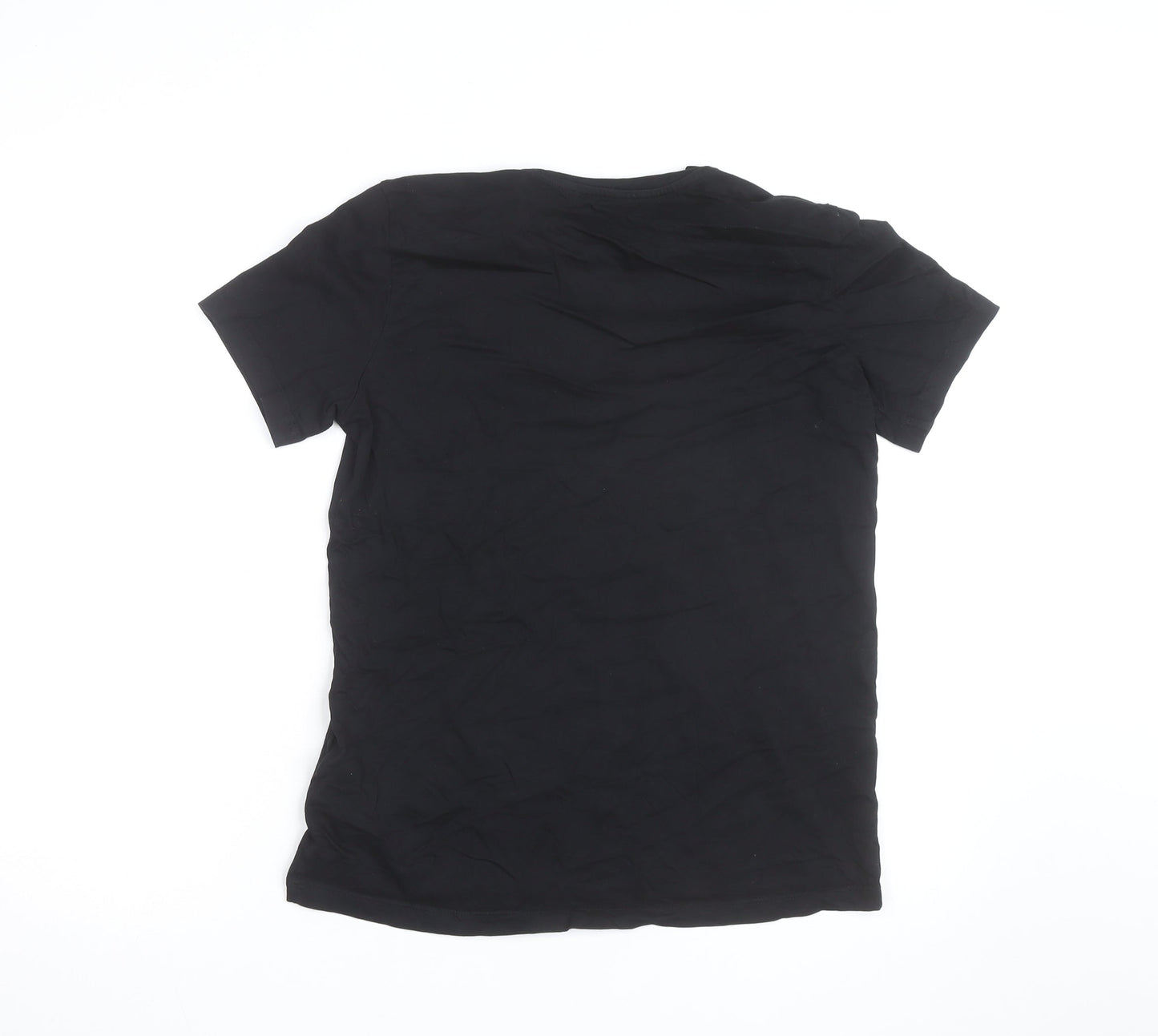 Diesel Men Black Braves Snake Graphic Cotton T-Shirt M