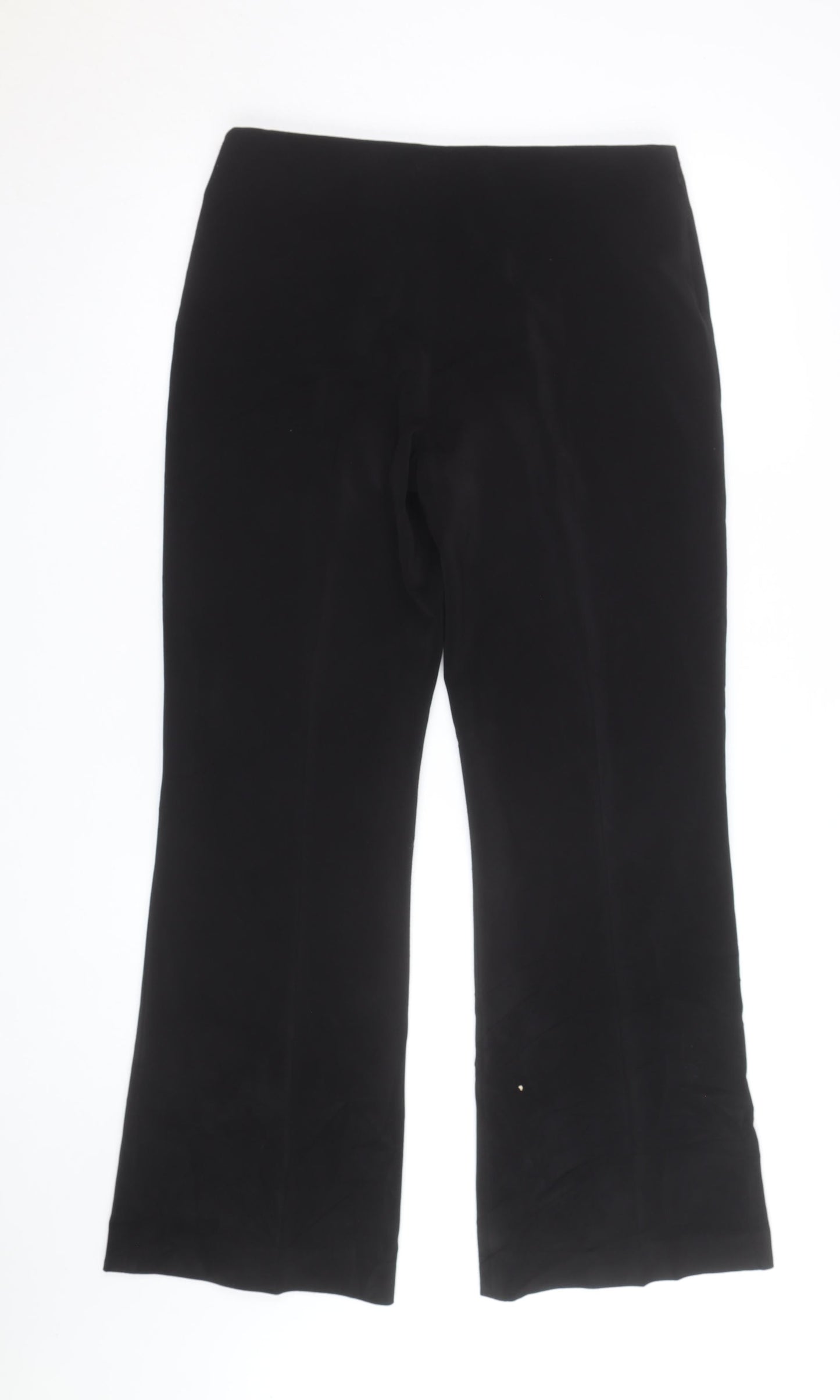 Wallis Women Black Size 12 Wide-Leg Classic Trousers