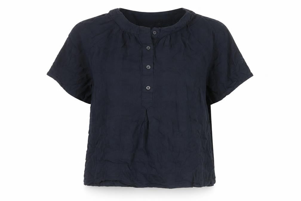 Marks & Spencer Women’s Black Cotton Short Sleeve Blouse Size 10