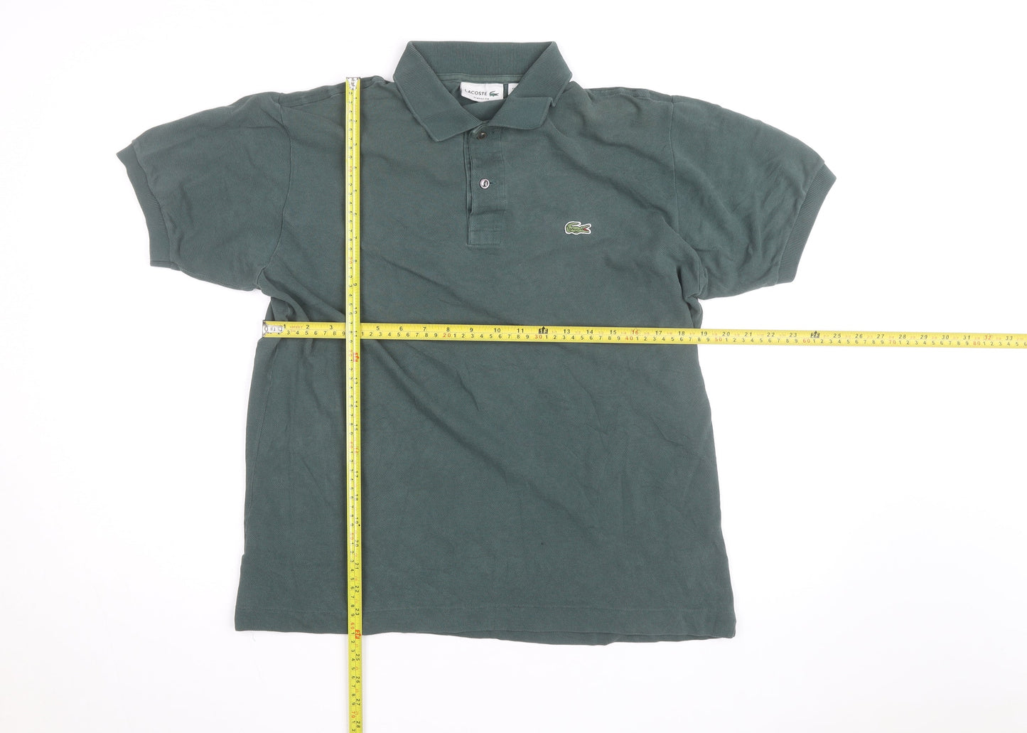Lacoste Men's Green Classic Fit Cotton Polo Shirt Size L