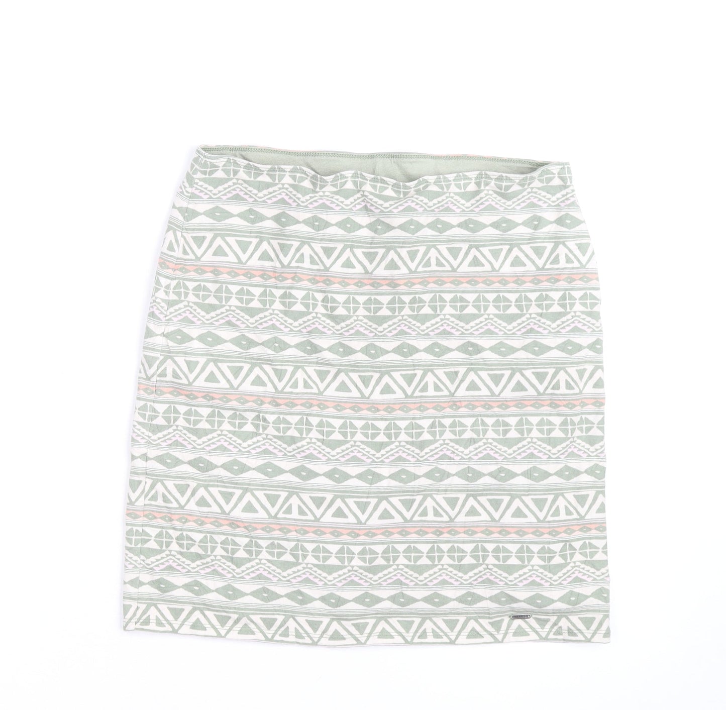 Hollister Womens Green Aztec Stretch Jersey Pencil Skirt L