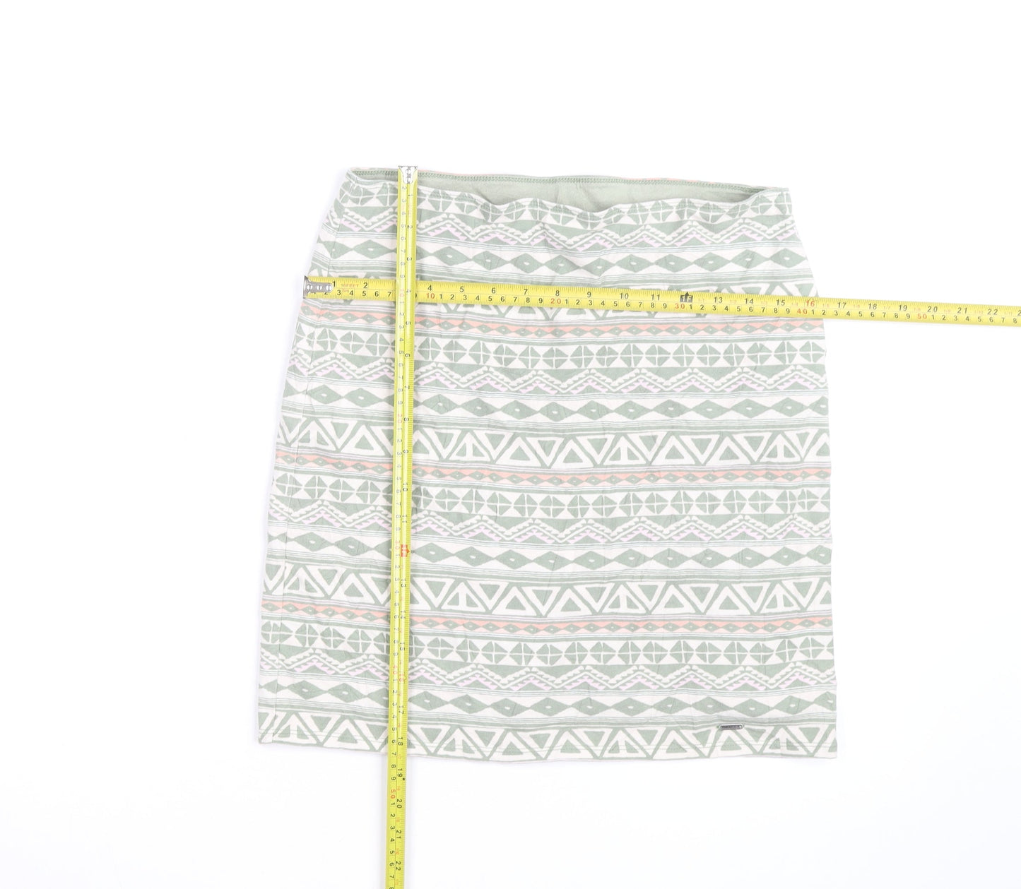 Hollister Womens Green Aztec Stretch Jersey Pencil Skirt L