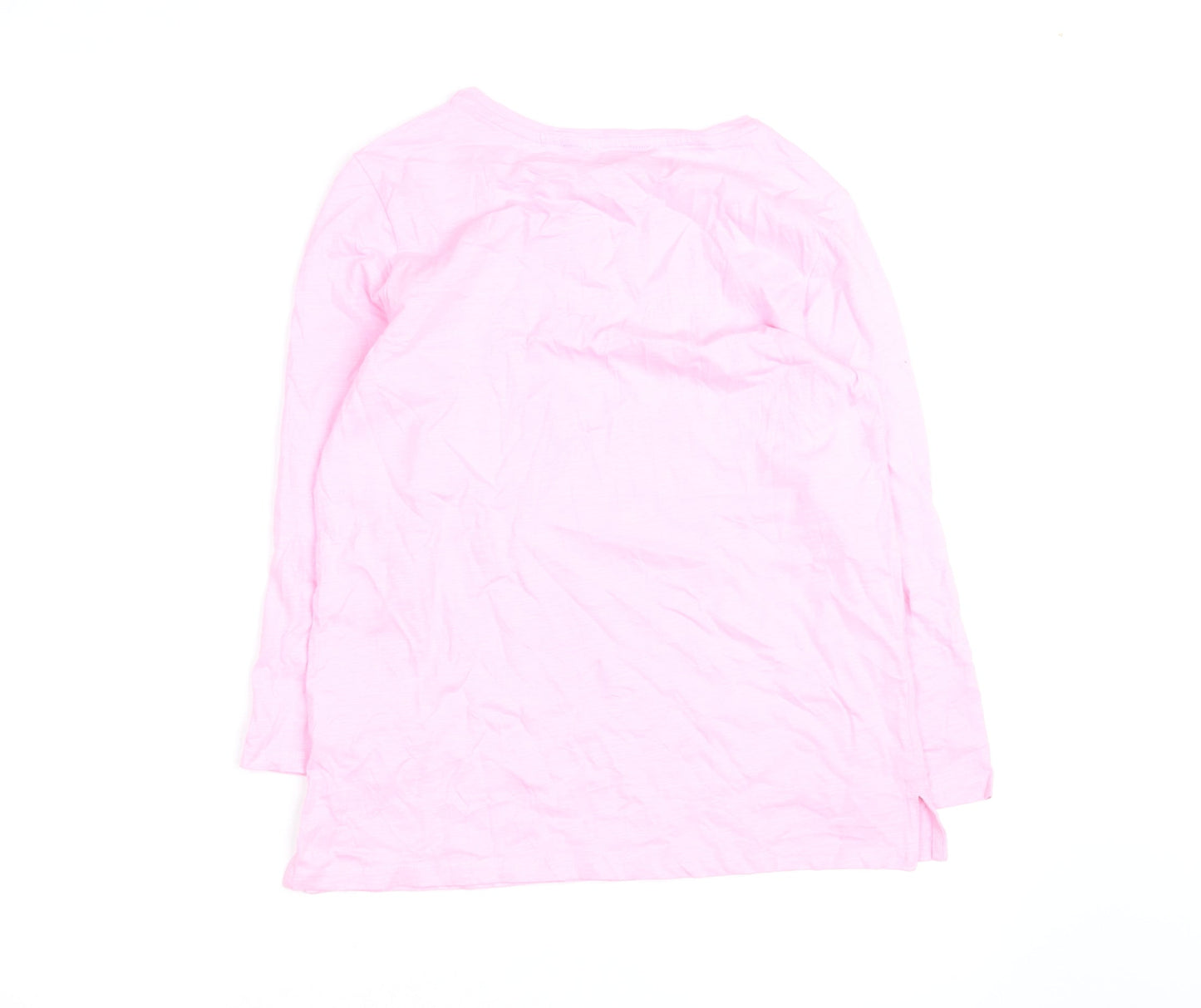 Crew Clothing Women’s Pink Long Sleeve Cotton T-Shirt Size 10