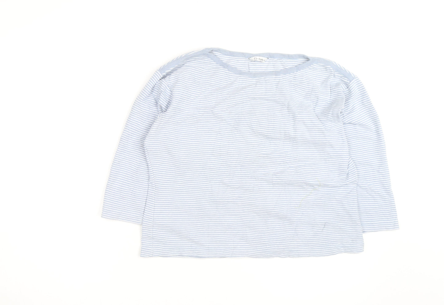 Berkert Women Blue Striped Cotton Long Sleeve Pullover Jumper Size 16