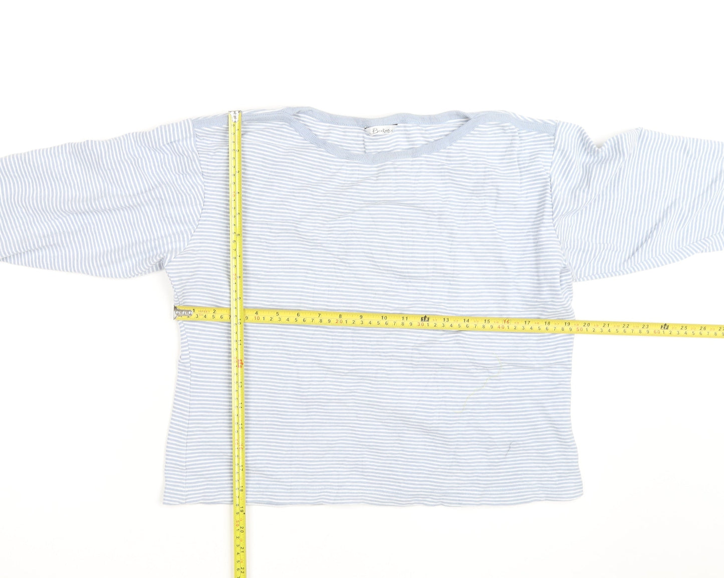 Berkert Women Blue Striped Cotton Long Sleeve Pullover Jumper Size 16
