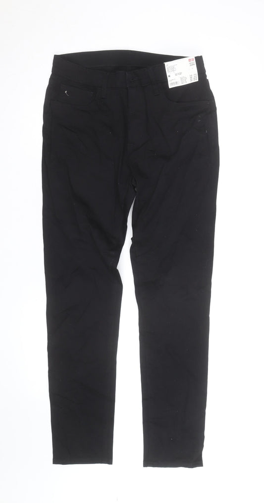 Uniqlo Men Black Slim Jeans Trousers Size M Cotton Blend