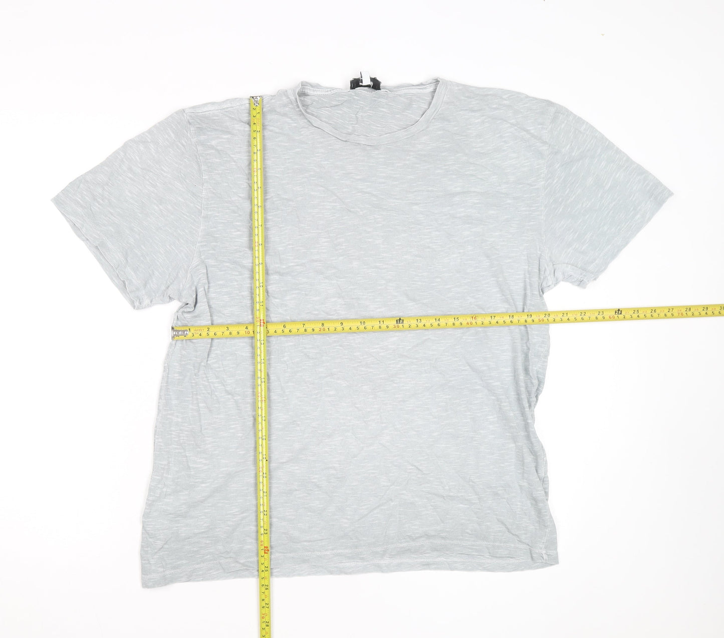 Reiss Men's Grey XL Crew Neck Cotton Short Sleeve T-Shirt