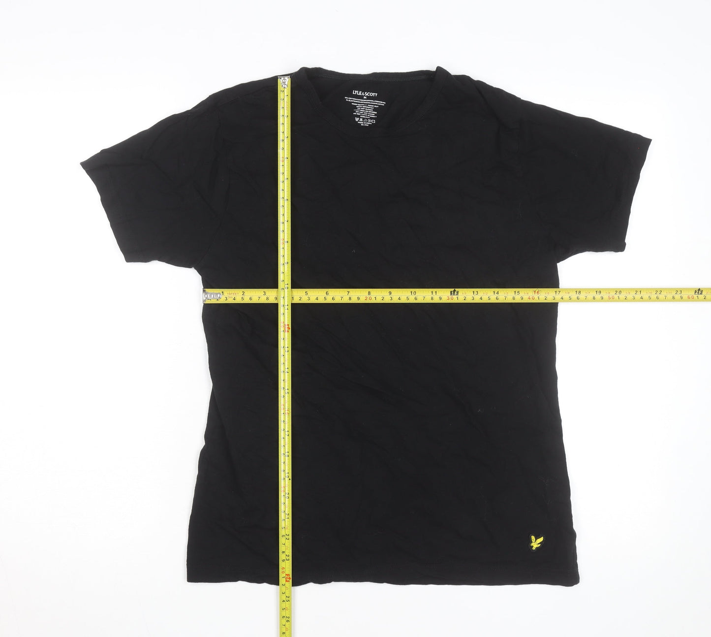Lyle & Scott Men's Black Crew Neck Regular Fit Cotton T-Shirt M