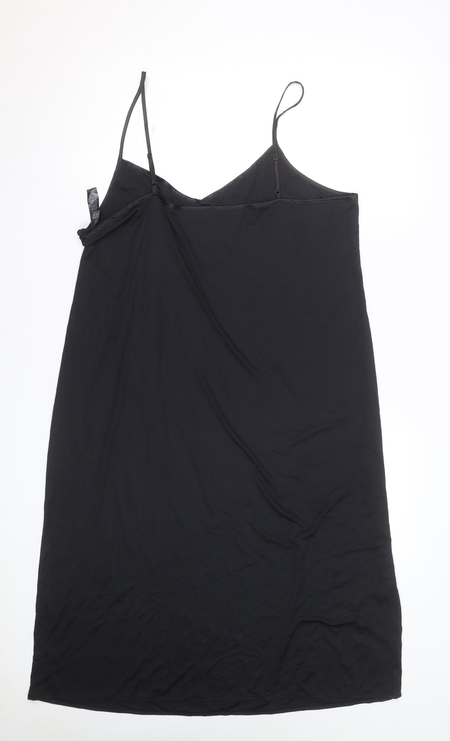 Marks and Spencer Women’s Black Slip Dress Size 12 Satin V-Neck