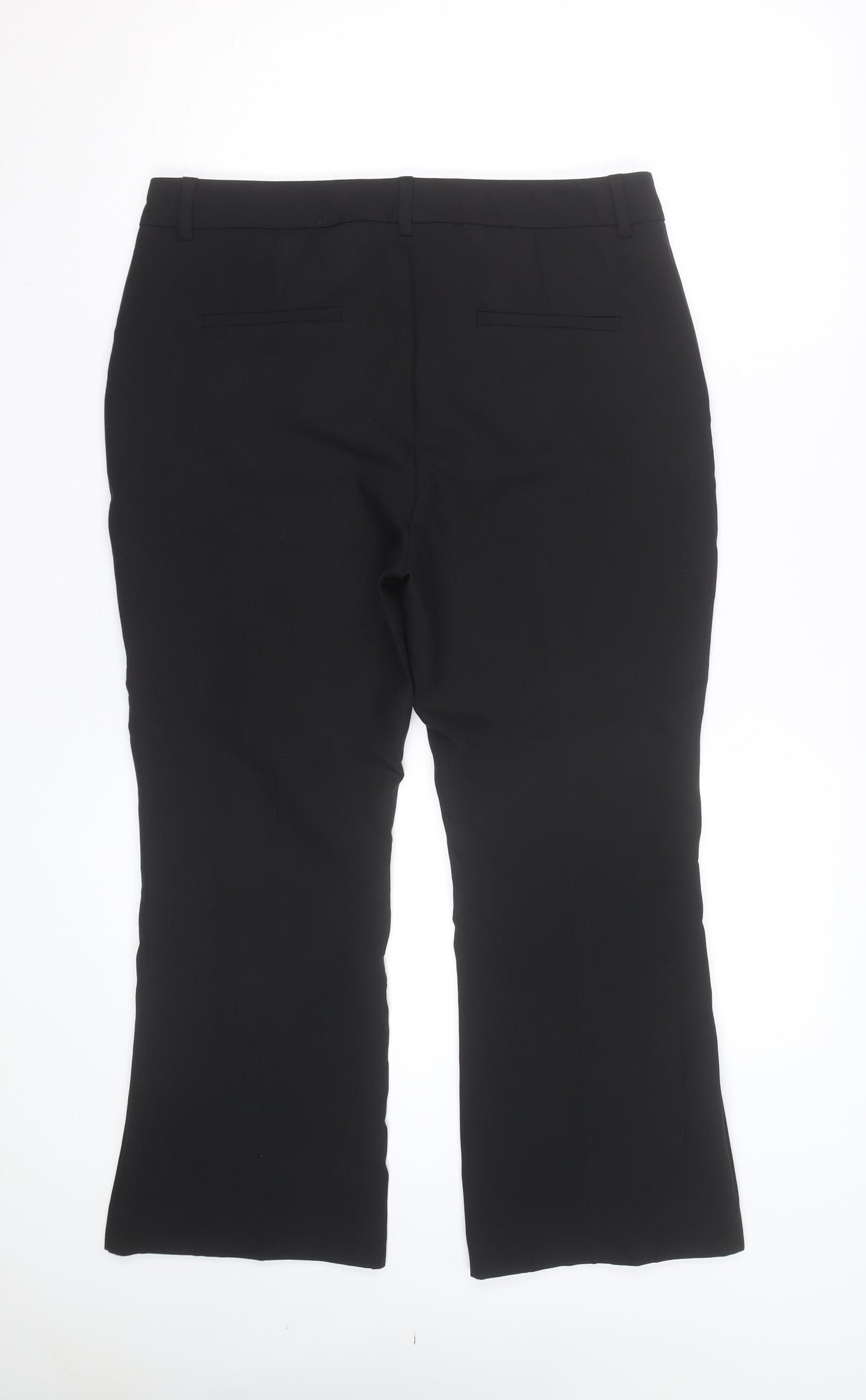 Marks and Spencer Women's Black Size 14 Straight Leg Dress Pants