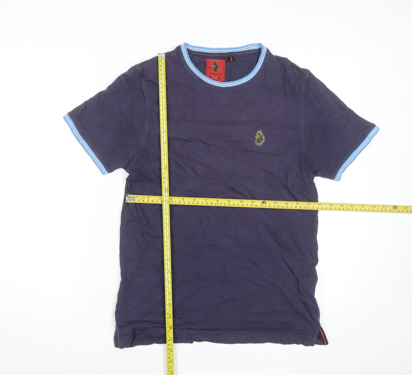 Luke 1977 Men's Blue Crew Neck Cotton T-Shirt Size M