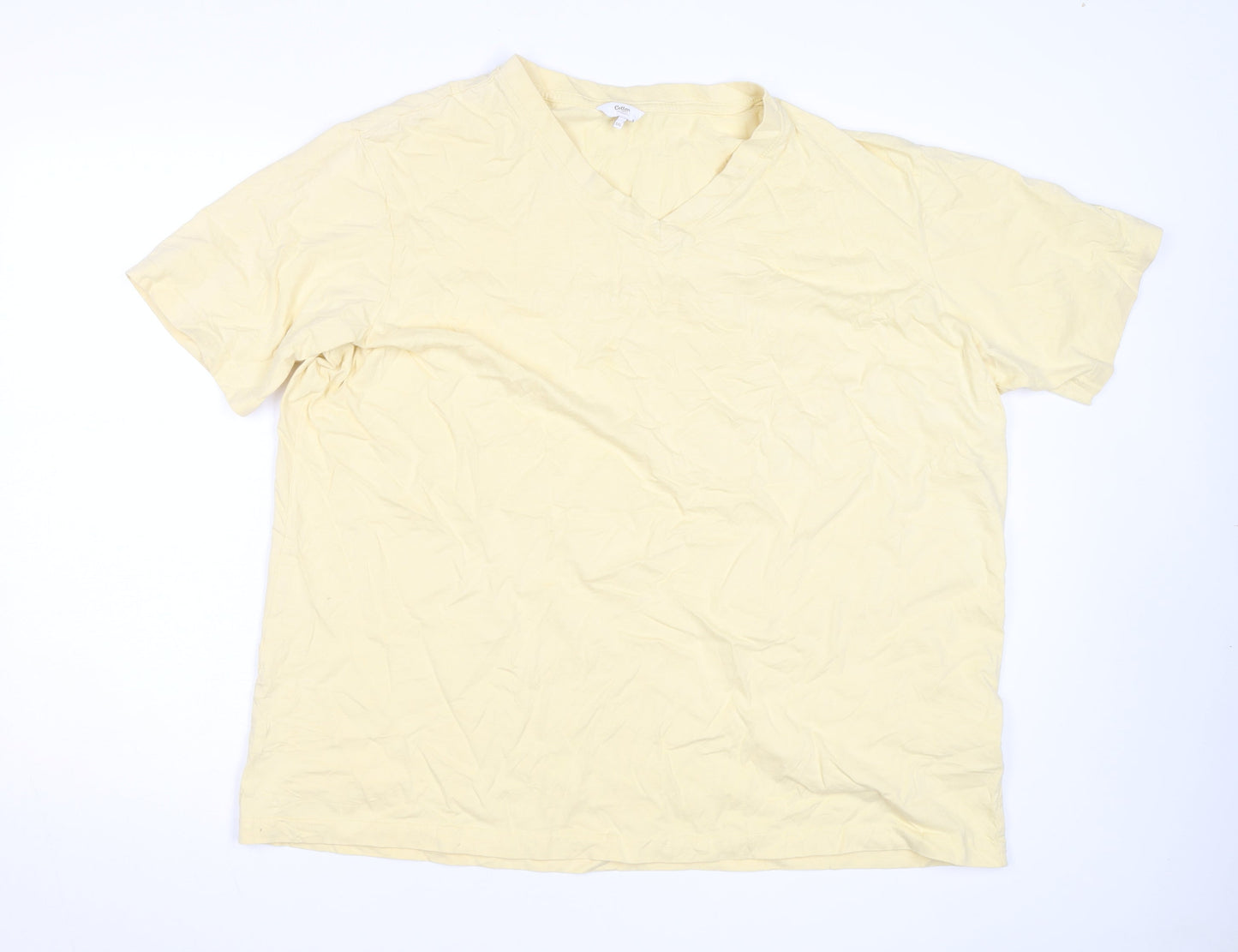 Cotton Traders Men's Beige 3XL V-Neck Short Sleeve T-Shirt