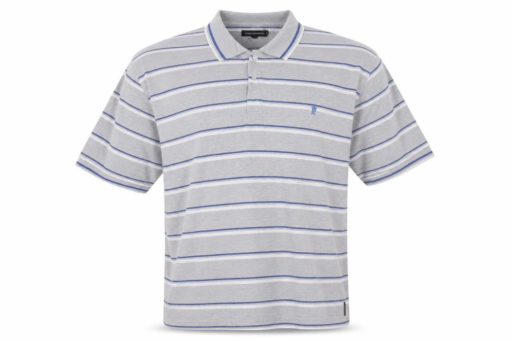 French Connection Men’s Grey Striped 3XL Polo Shirt
