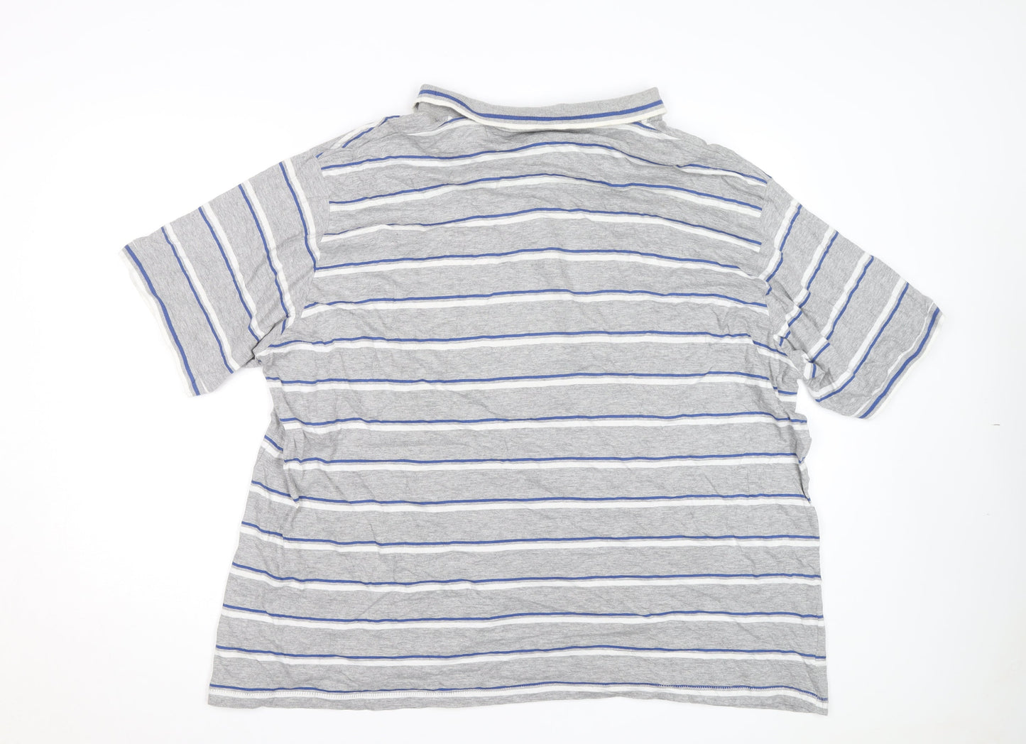 French Connection Men’s Grey Striped 3XL Polo Shirt