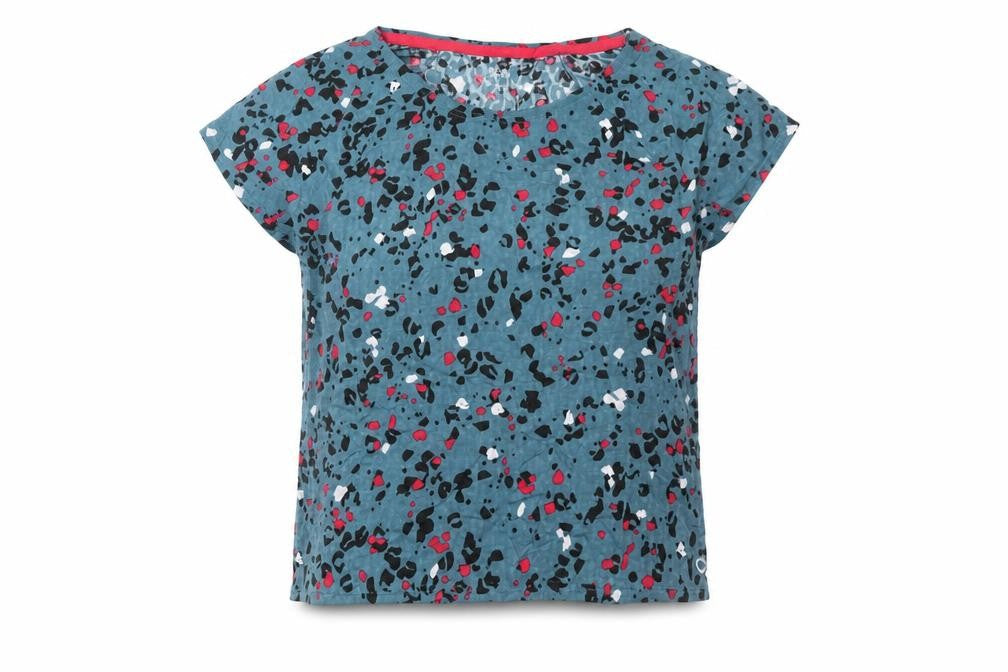 Marks & Spencer Women Blue Animal Print Short Sleeve T-Shirt L