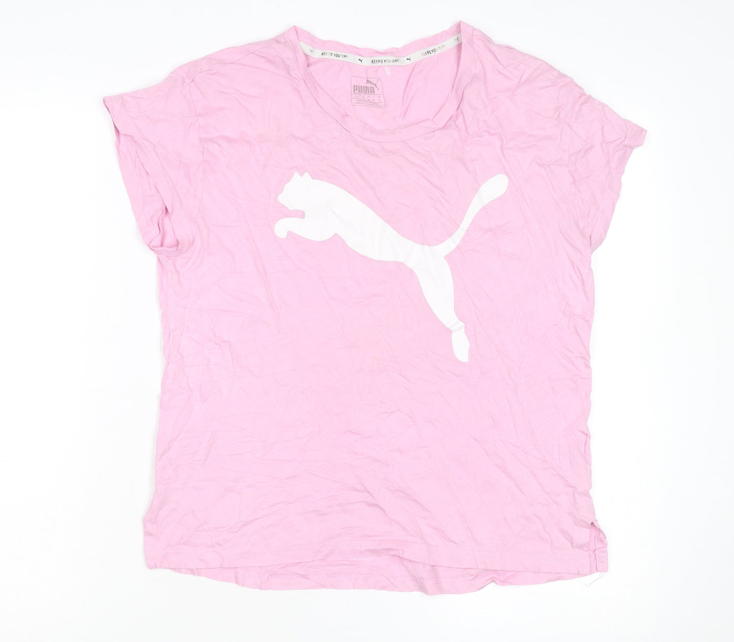 Puma Women's Pink Basic Sports T-Shirt Size 10