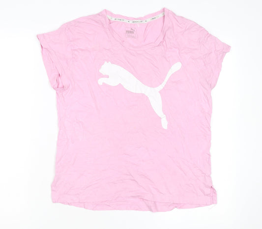 Puma Women's Pink Basic Sports T-Shirt Size 10