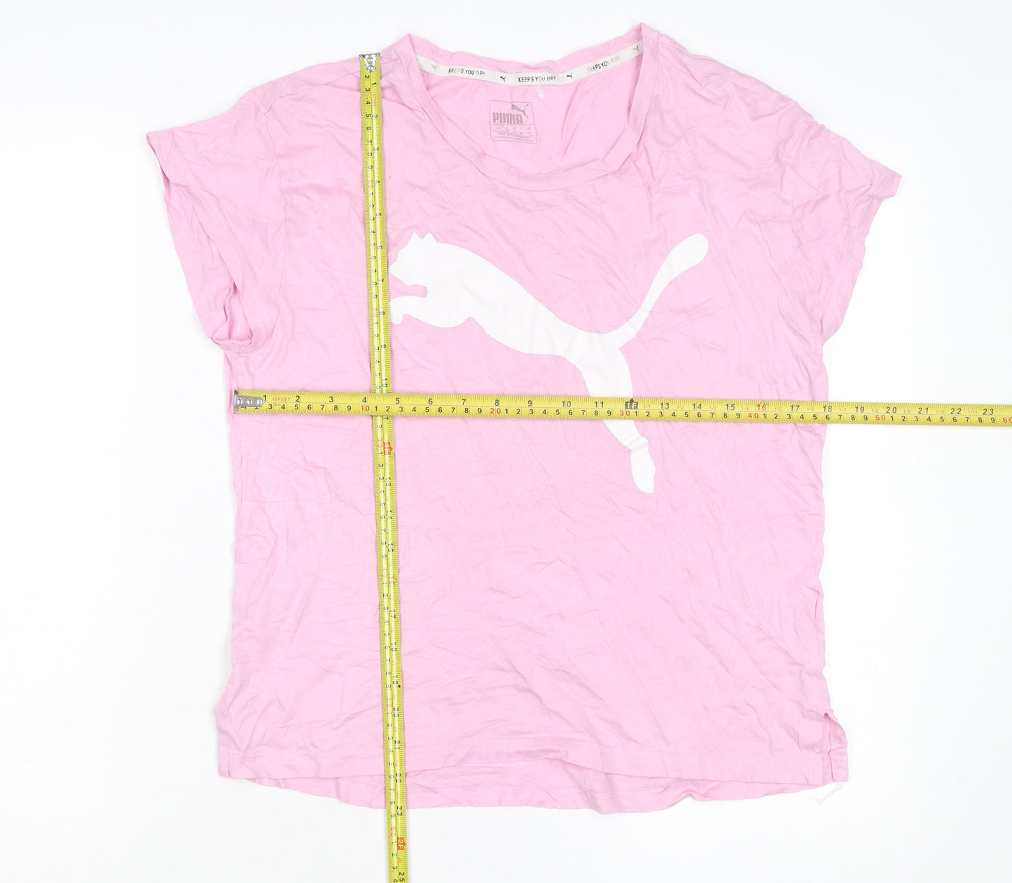 Puma Women's Pink Basic Sports T-Shirt Size 10