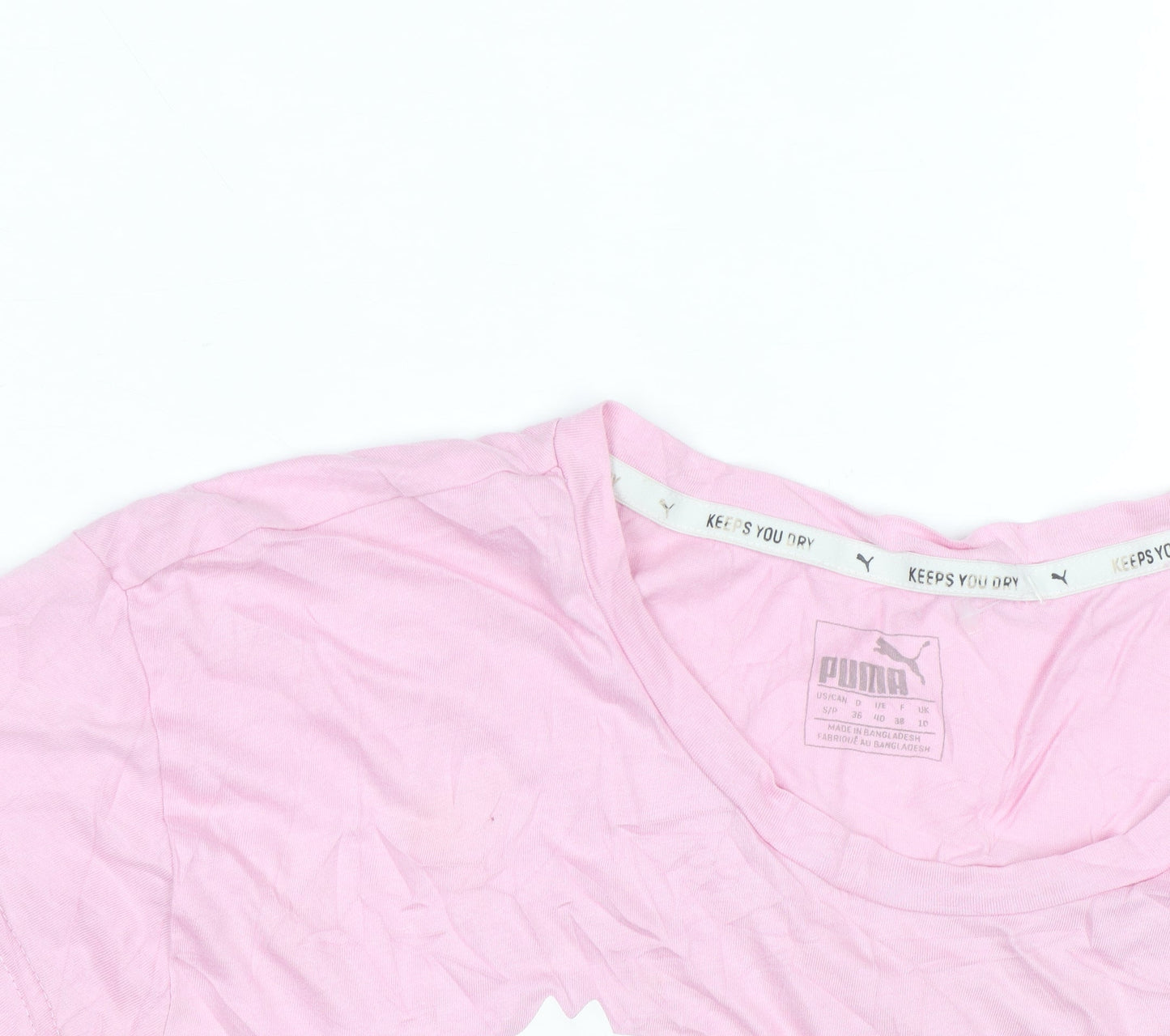 Puma Women's Pink Basic Sports T-Shirt Size 10