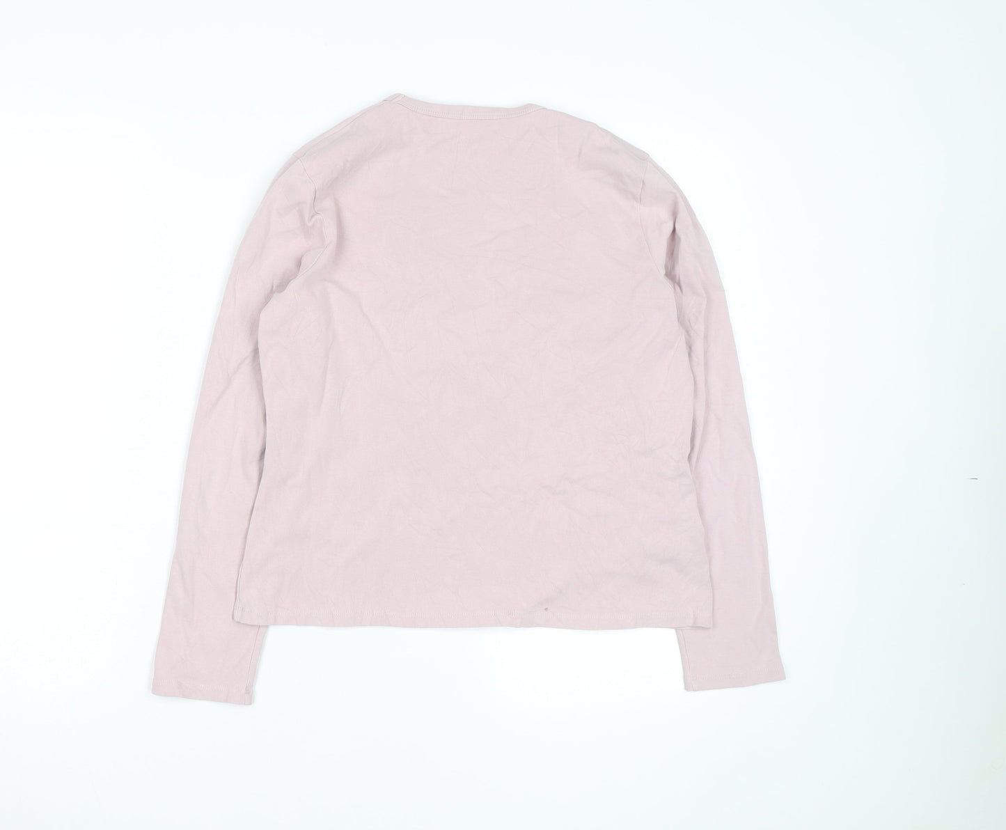 Laura Ashley Womens Pink Long Sleeve Cotton Jersey T-Shirt UK16
