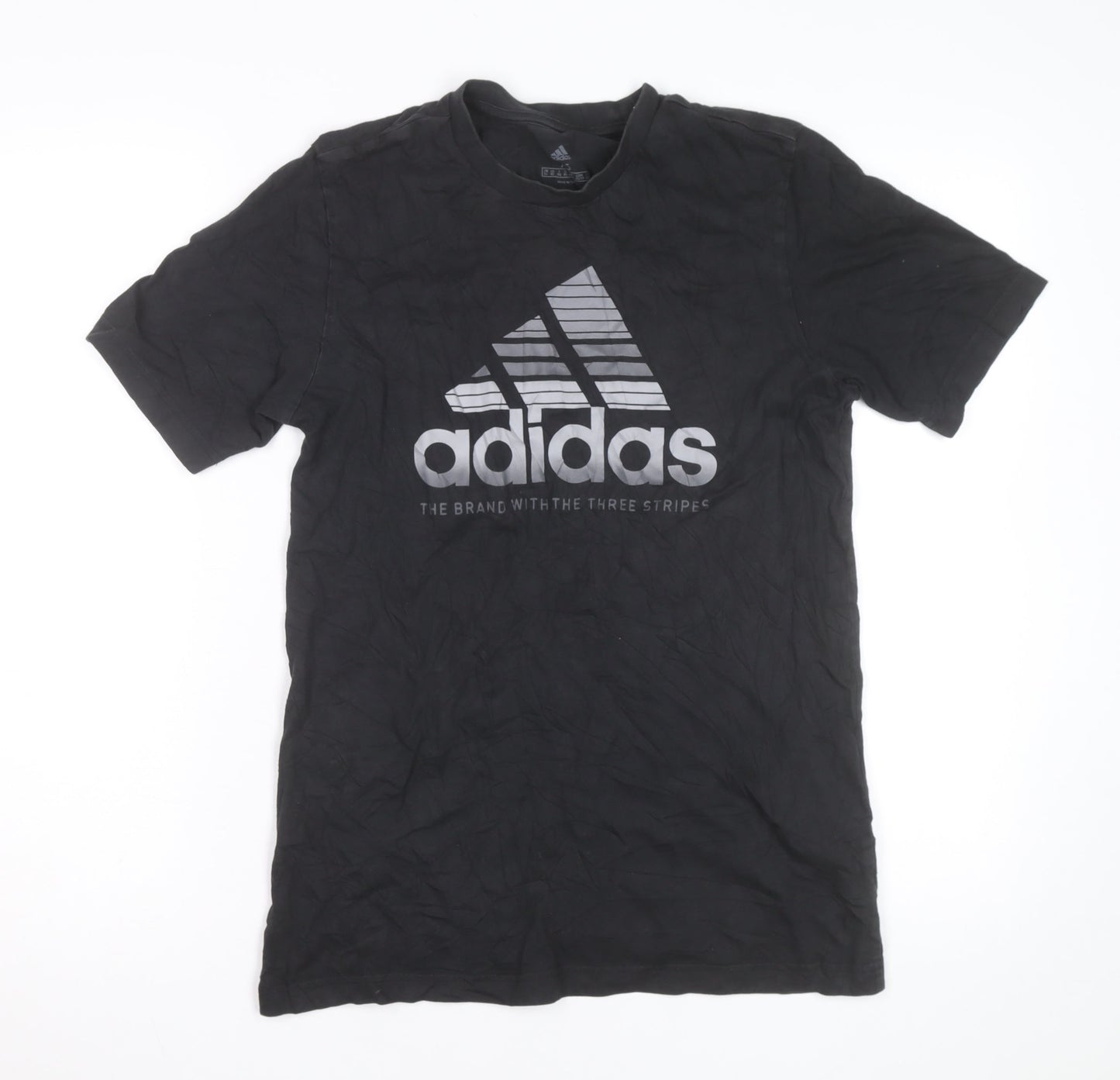 Adidas Men's Black XS Graphic Sports Cotton T-Shirt