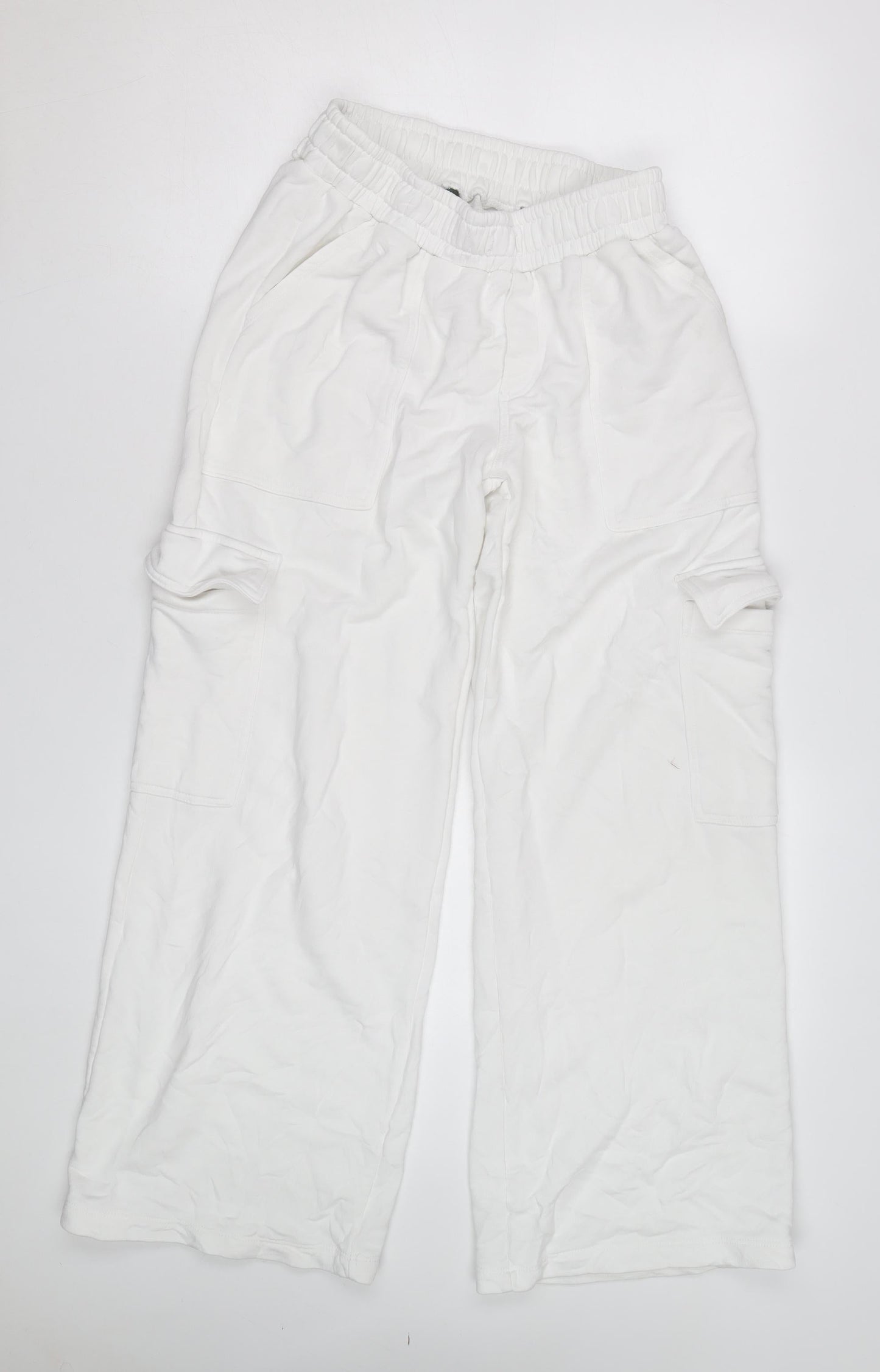 Wild Fable Men's White Cargo Trousers S Relaxed Fit