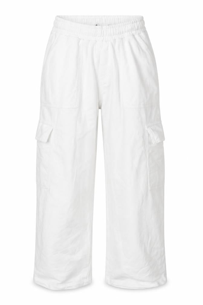 Wild Fable Men's White Cargo Trousers S Relaxed Fit