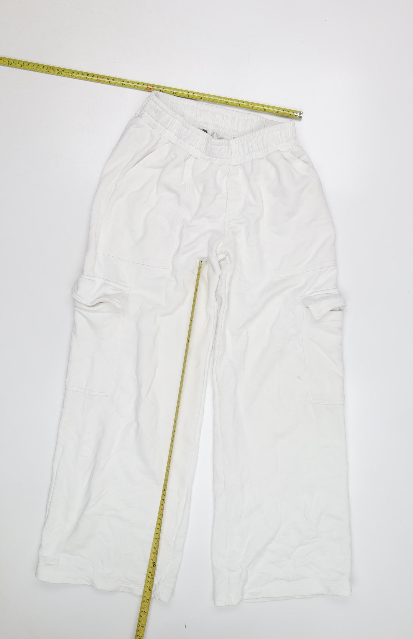 Wild Fable Men's White Cargo Trousers S Relaxed Fit