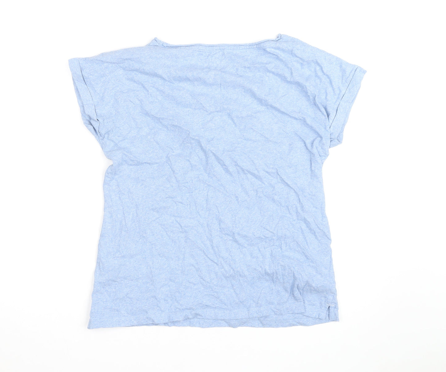 FatFace Womens Blue Short Sleeve Crew Neck Cotton T-Shirt UK 14