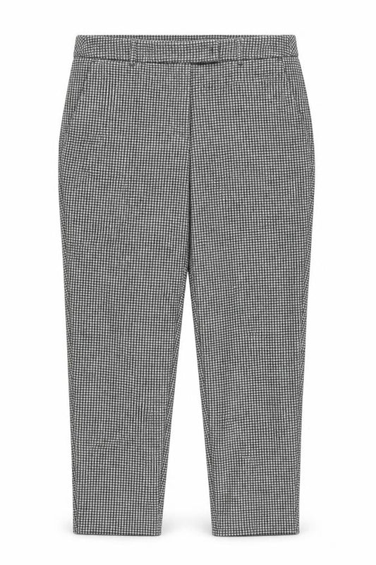 Marks and Spencer Women's Black Houndstooth Cropped Trousers Size 18