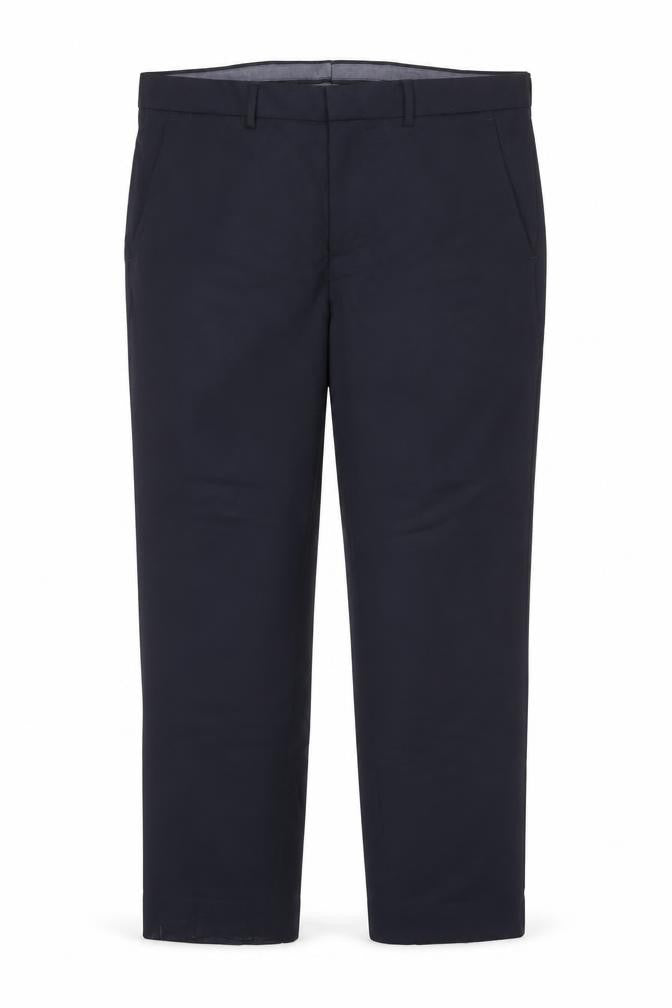 Marks & Spencer Men’s Navy Blue Regular Fit Wool Dress Trousers 34S