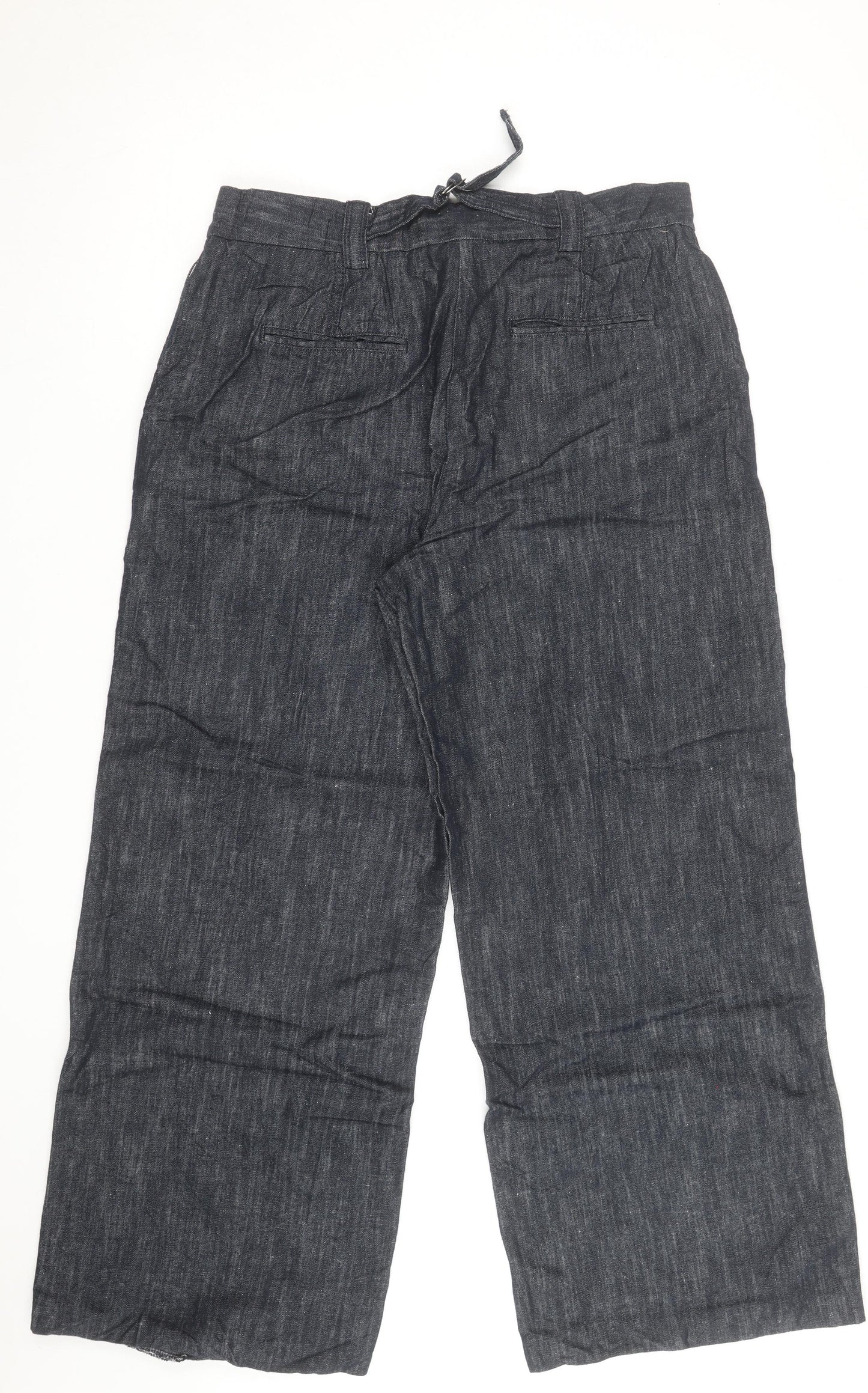 Marks and Spencer Womens Blue Wide-Leg Denim Jeans Size 14