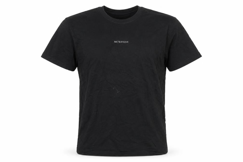 McKenzie Men's Black Cotton Crew Neck Short Sleeve T-Shirt Size S
